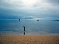 Photo taken of the still waters of Bega Lagoon, Fiji late... by Lisa Lappe 